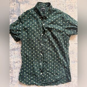 Bonobos Dark Green Patterned Riviera Shirt